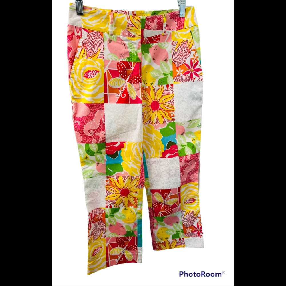 Lilly Pulitzer Patchwork Print Pants - image 1
